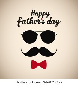 Happy Fathers Day Greeting Card, Festive Poster