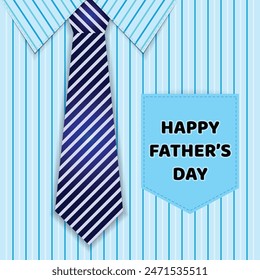 Happy Father's Day Greeting Card, I Love My DAD, Greetings and presents for Father's Day.( shirt and tie design )