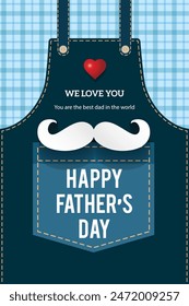 Happy Father's Day Greeting Card, I Love My DAD, Greetings and presents for Father's Day. Happy Father's Day Greeting Card, I Love My DAD ( mustache design )
