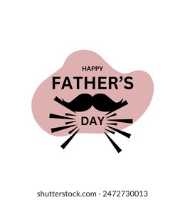 Diseño de tarjeta de felicitación del día del padre feliz con letras de tipografía sobre fondo de color. Ilustración de la celebración del Vector para el mejor papá. Plantilla del día del padre para el Anuncio, tarjeta postal del volante