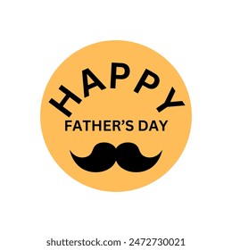 Happy Father's Day Greeting Card Design with Typography Lettering on Colored Background. Vector Celebration Illustration for the Best Dad. Fathers Day Template for Banner, Flyer Postcard