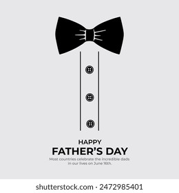 Happy Father's Day Greeting Card Design with Typography Lettering. Vector Celebration Illustration for the Best Dad. Fathers Day Template for Banner, Flyer Postcard