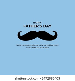 Happy Father's Day Greeting Card Design with Typography Lettering. Vector Celebration Illustration for the Best Dad. Fathers Day Template for Banner, Flyer Postcard