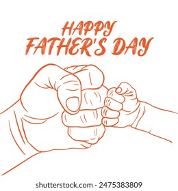 Tarjeta de felicitación del día del padre feliz con la corbata de lazo, el corazón y la tipografía de letras sobre fondo azul. Ilustración de la celebración del Vector para el mejor papá. Plantilla del día del padre para el Anuncio, tarjeta postal del volante