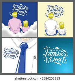 happy fathers day for greeting card, gift card