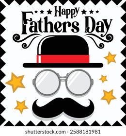 happy fathers day for greeting card, gift card