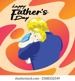 happy fathers day for greeting card, gift card