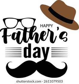 Happy Father's Day Greeting Card, T Shirt Design