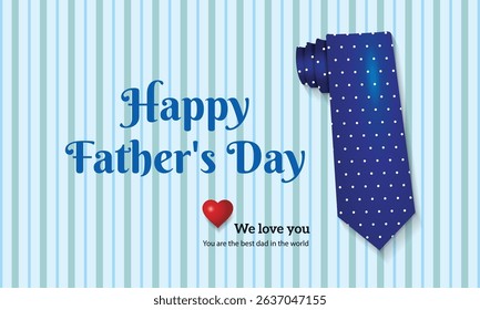 Happy Father's Day Greeting Card, I Love My DAD, Greetings and presents for Father's Day.