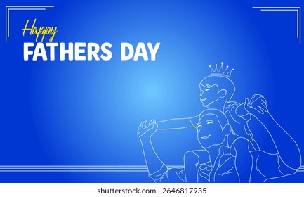 Happy Father's Day Greeting Card Vector