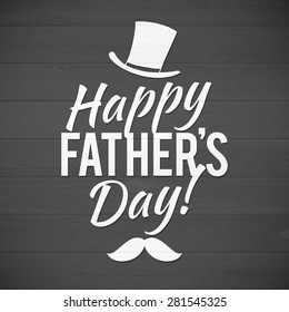 Happy Father's Day Greeting Card Happy fathers day card vintage retro type font