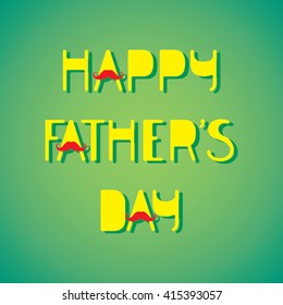 happy father's day greeting card or poster design vector
