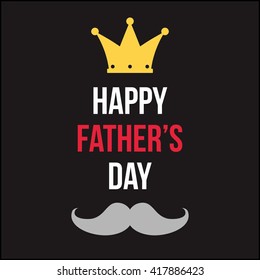 Happy Fathers day greeting card. Celebration design, poster, flyer vector illustration