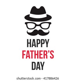 Happy Fathers day greeting card. Celebration design, poster, flyer vector illustration