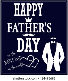 Happy Father's Day greeting card or background. vector illustration.