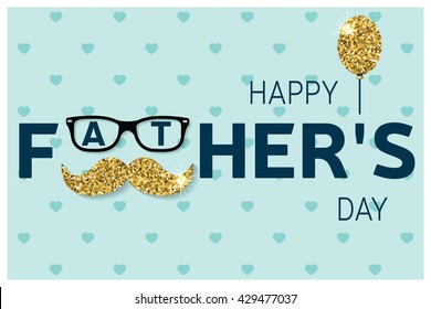 Happy Father's Day greeting card. Happy Father's Day poster. Vector illustration.