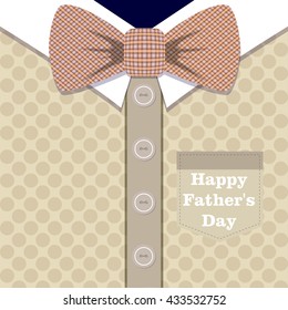 Happy Father's Day Greeting Card / I Love My DAD (shirt and bow tie design)
