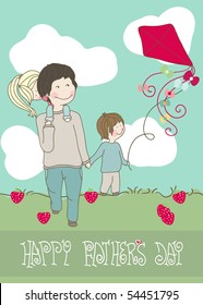 happy father`s day greeting card