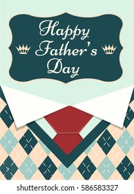 Happy Father's Day Greeting Card Vector illustration