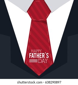 happy fathers day. greeting card. suit and tie background