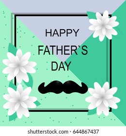 Happy father's day. Greeting card, banner. Vector illustration.