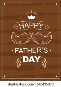 Happy Fathers Day Greeting Card . Vector Illustration
