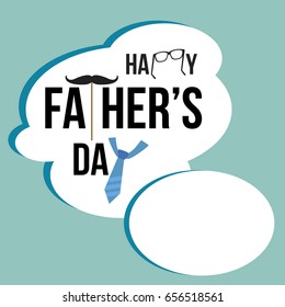 Happy Fathers Day greeting card, vector illustration.