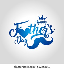 happy fathers day greeting card vector illustration