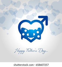 happy fathers day greeting card vector illustration