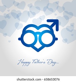 happy fathers day greeting card vector illustration