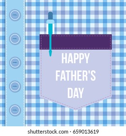 Happy Father's Day Greeting Card (shirt and pen design)