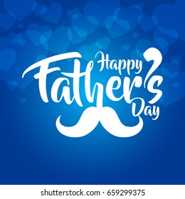 happy fathers day greeting card vector illustration