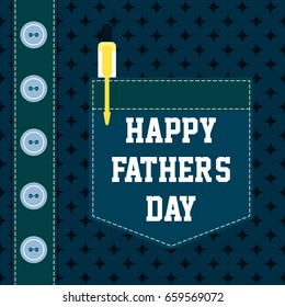 Happy Father's Day Greeting Card (shirt and pen design)