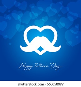 happy fathers day greeting card vector illustration