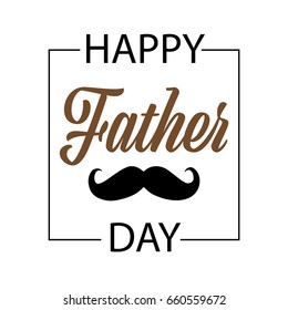Happy Father's Day greeting Card template.
