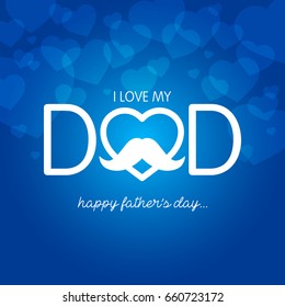 happy fathers day greeting card vector illustration