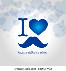 happy fathers day greeting card vector illustration