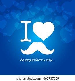 happy fathers day greeting card vector illustration