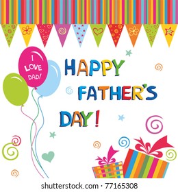 happy father's day greeting card