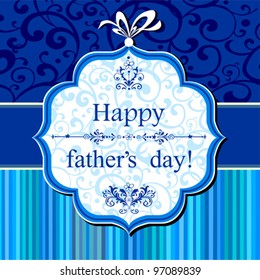 Happy Father's Day! Greeting card. Vector Illustration