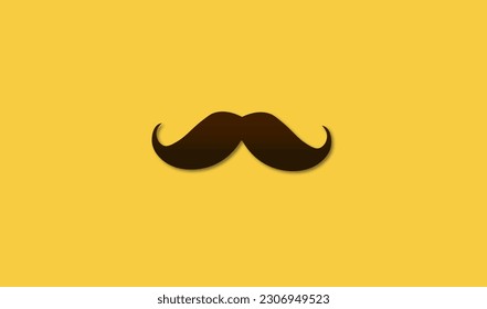 Happy Father's Day greeting with creative mustache Vector illustration