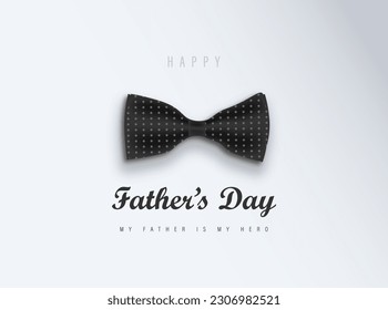 Happy Father's Day greeting with creative Bow Tie Vector illustration