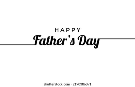 Happy Father's Day Greeting Design For Background ,Vector Template