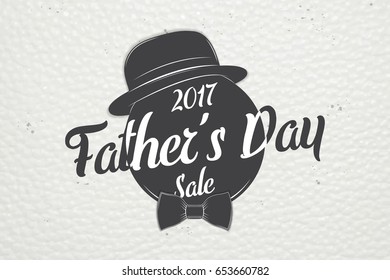 Happy Father's Day greeting. Detailed elements. Old retro vintage. Typographic labels, stickers, logos and badges. Flat vector illustration