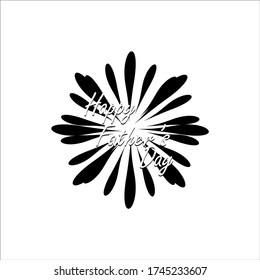 Happy Fathers Day greeting. Hand drawn lettering for greeting card. Vector illustration on white background