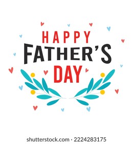 Happy Fathers Day Greeting with Hand Written Lettering Poster Design | Happy Fathers Day Custom Text Banner Design | Happy Fathers Day Typography Banner. Father's Day Sale Promotion Calligraphy Poster