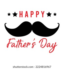 Happy Fathers Day Greeting with Hand Written Lettering Poster Design | Happy Fathers Day Custom Text Banner Design | Happy Fathers Day Typography Banner. Father's Day Sale Promotion Calligraphy Poster