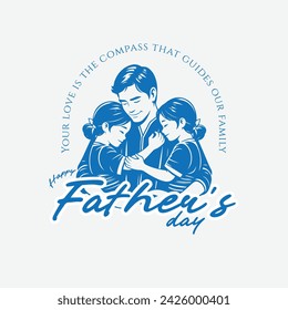 Happy Father's Day greeting poster design