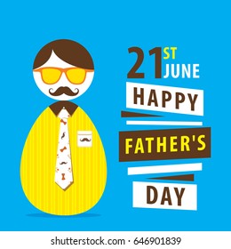 happy fathers day greeting or poster design