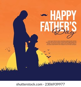Happy Father's day greeting social media post banner, Fathers day, Father, papa, poster, flyer